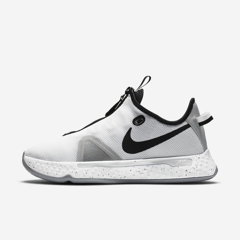 Chaussure De Basket Nike PG 4 (Team) Blanche 1954-073 White/Wolf Grey/Black Femme | CDF-03663714